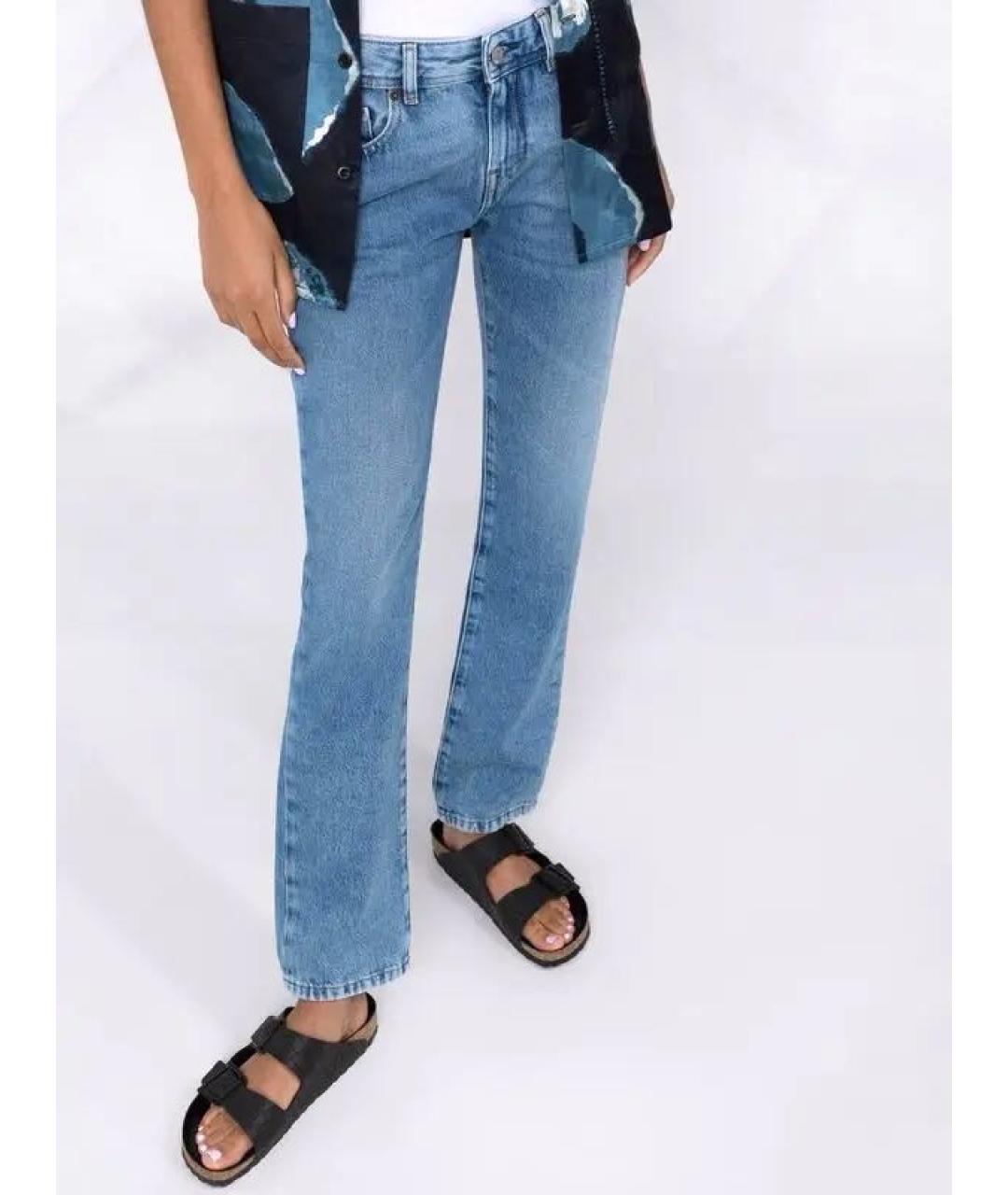 DIESEL Синие хлопковые прямые джинсы, фото 7