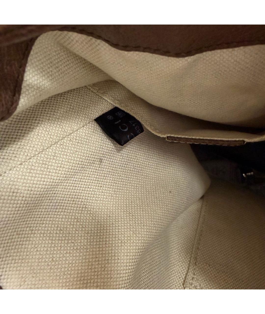 GUCCI Коричневый кожаный рюкзак, фото 4