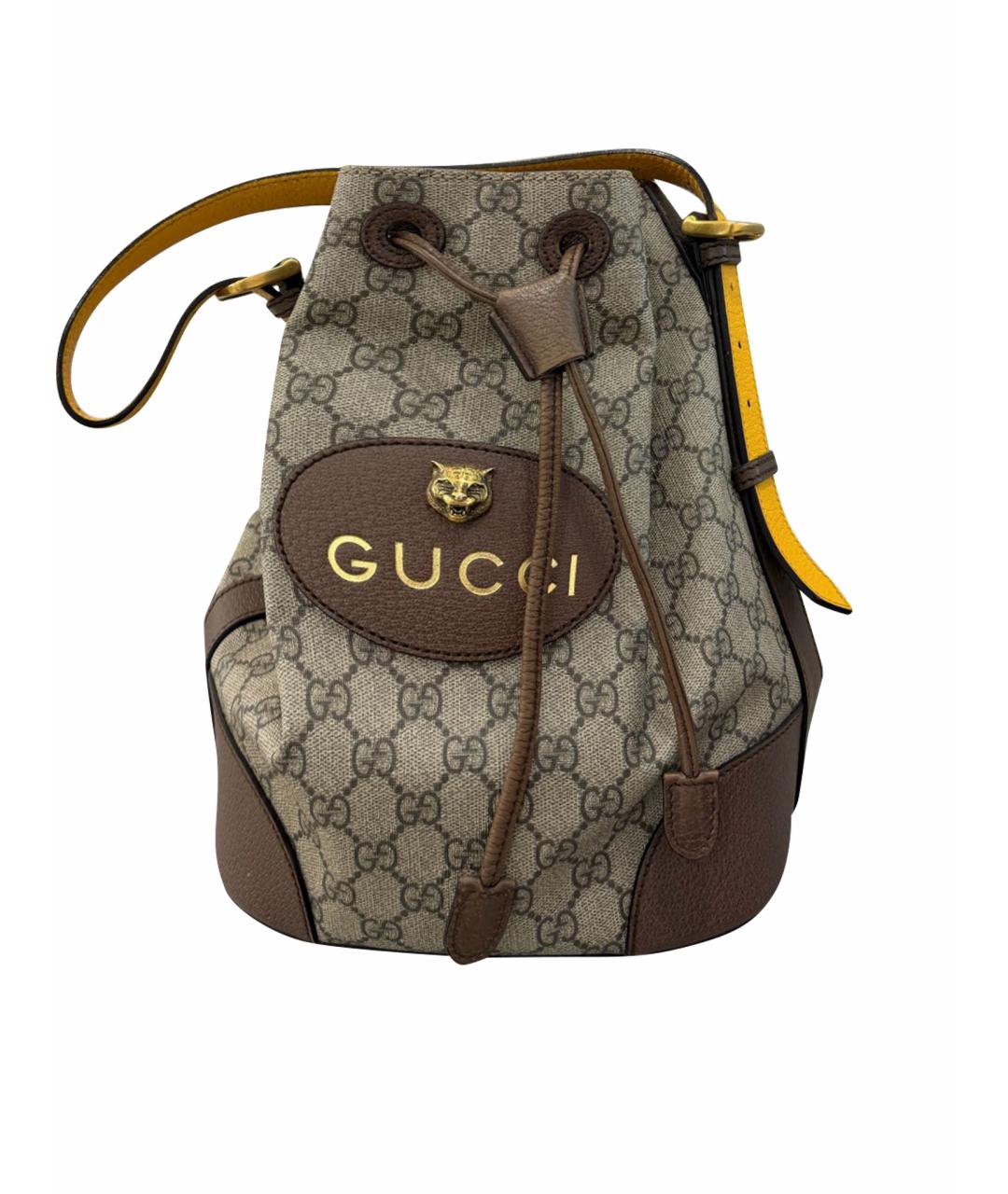 GUCCI Коричневый кожаный рюкзак, фото 1