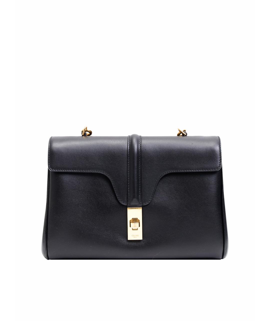 CELINE Черная кожаная сумка через плечо, фото 1