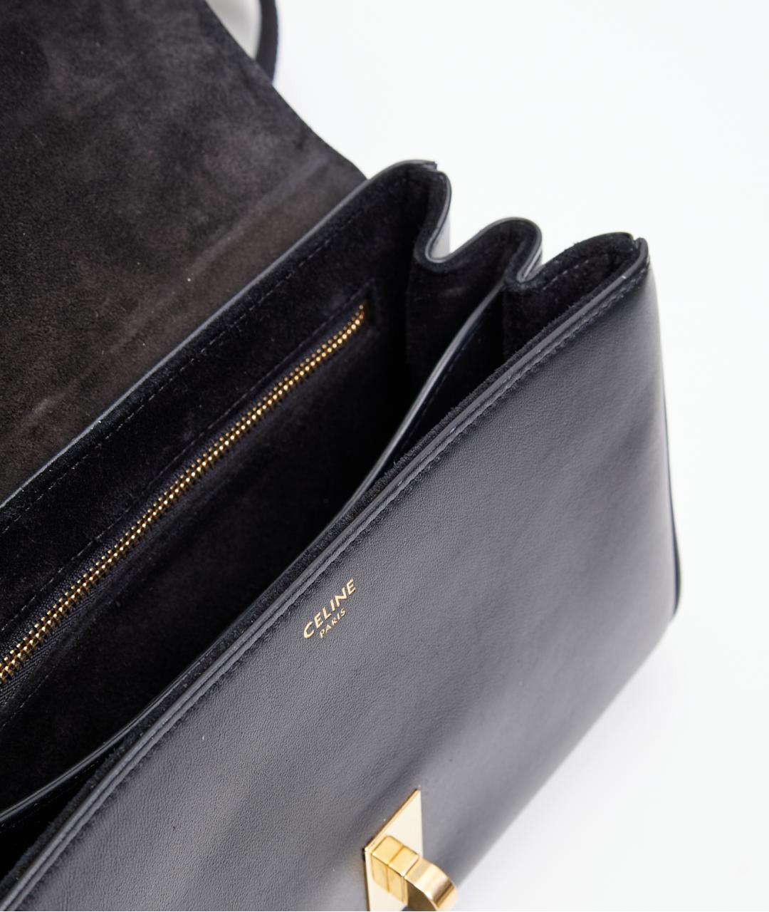CELINE Черная кожаная сумка через плечо, фото 8