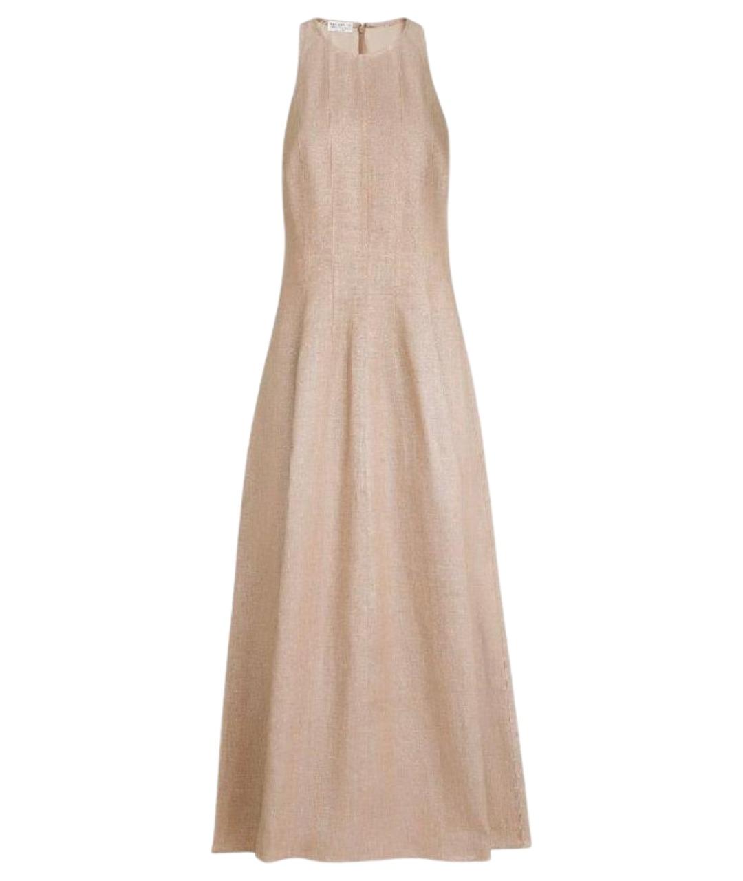 BRUNELLO CUCINELLI Бежевое хлопковое повседневное платье, фото 1