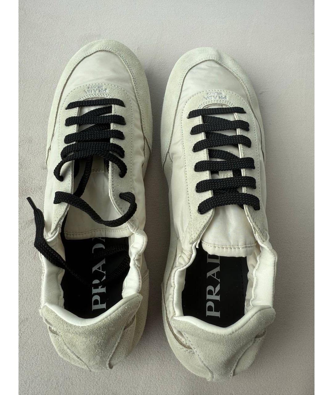 PRADA Бежевые кеды, фото 3