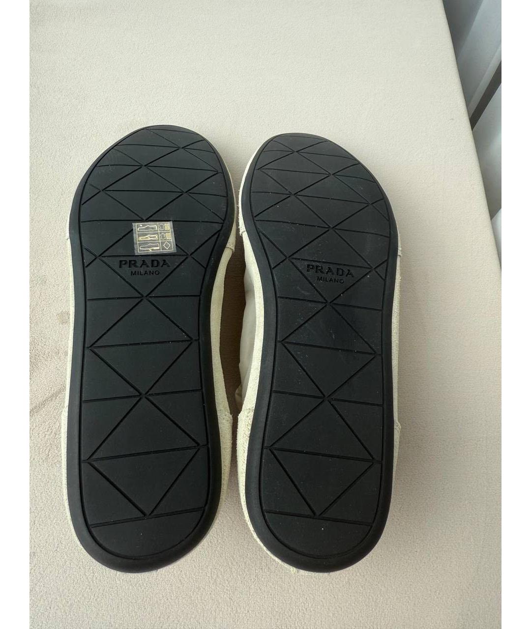 PRADA Бежевые кеды, фото 4