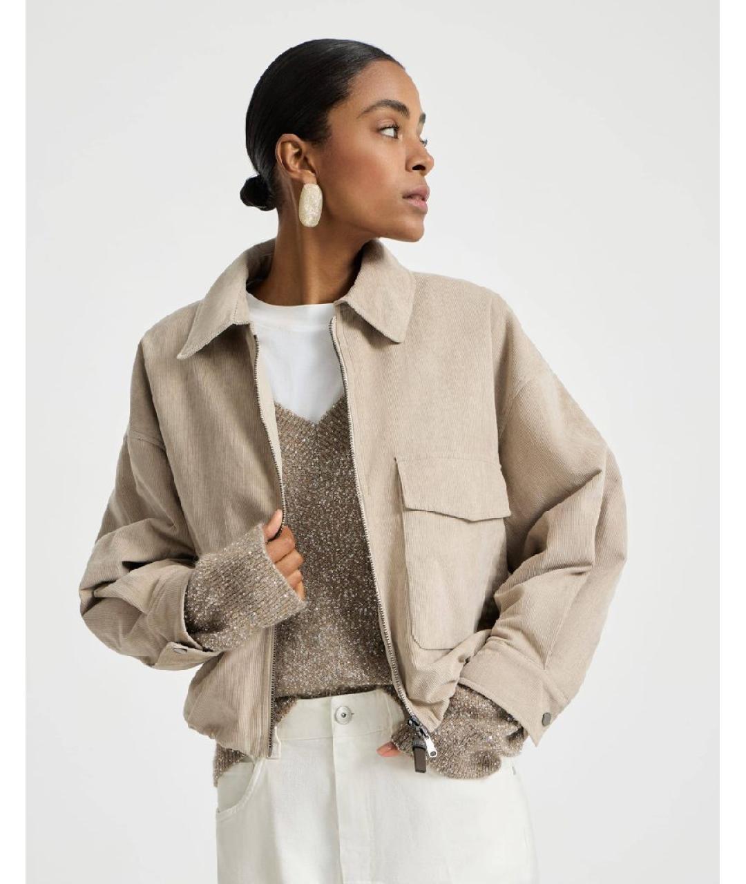 BRUNELLO CUCINELLI Бежевая куртка, фото 2