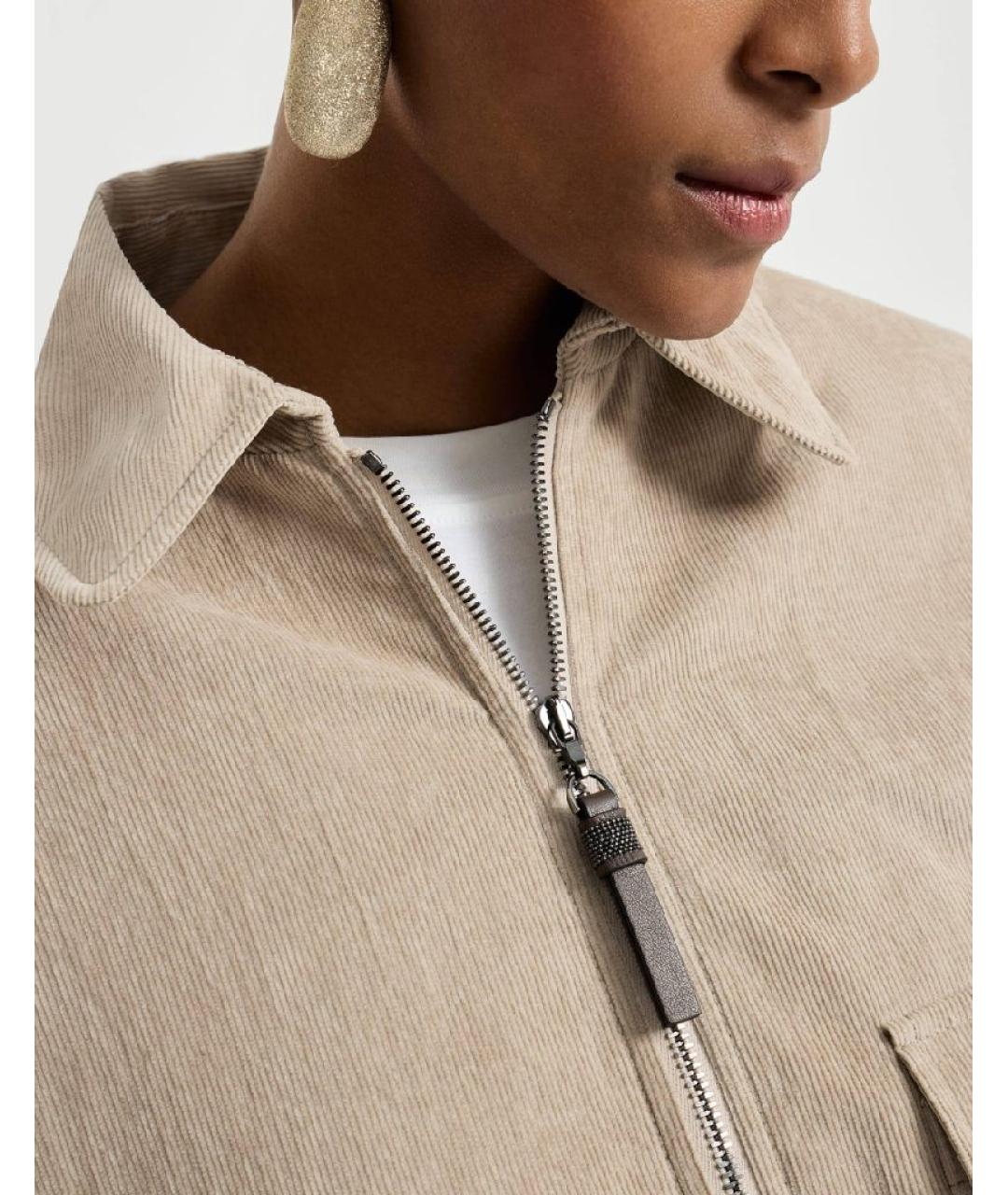 BRUNELLO CUCINELLI Бежевая куртка, фото 3