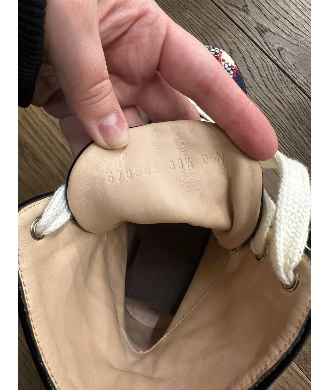 CELINE Желтые текстильные кеды, фото 4