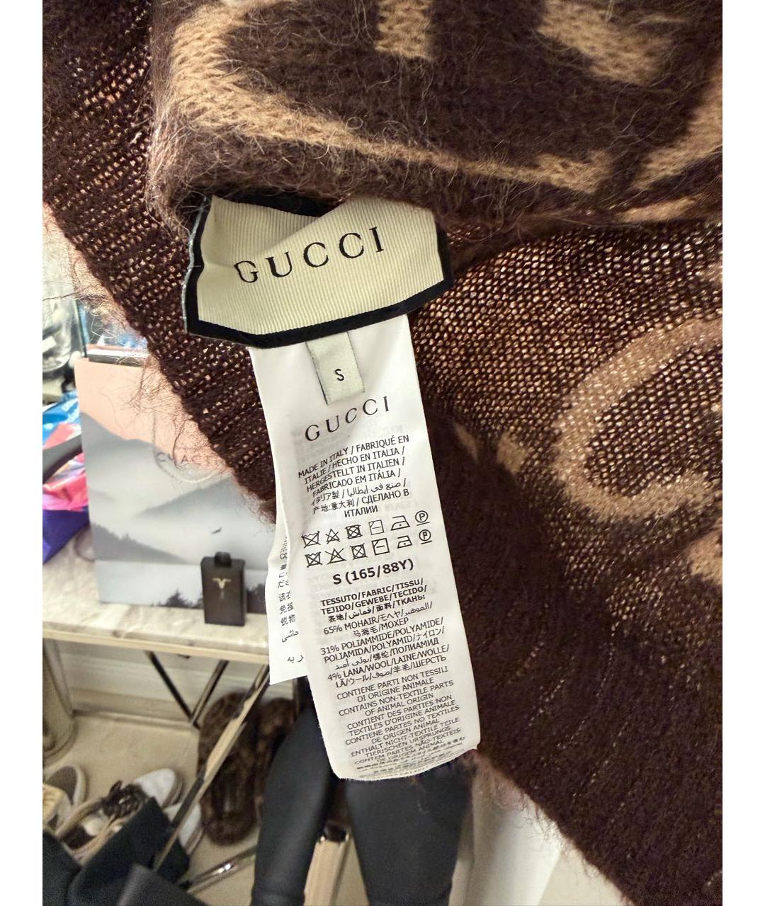 GUCCI Бежевый шерстяной кардиган, фото 4