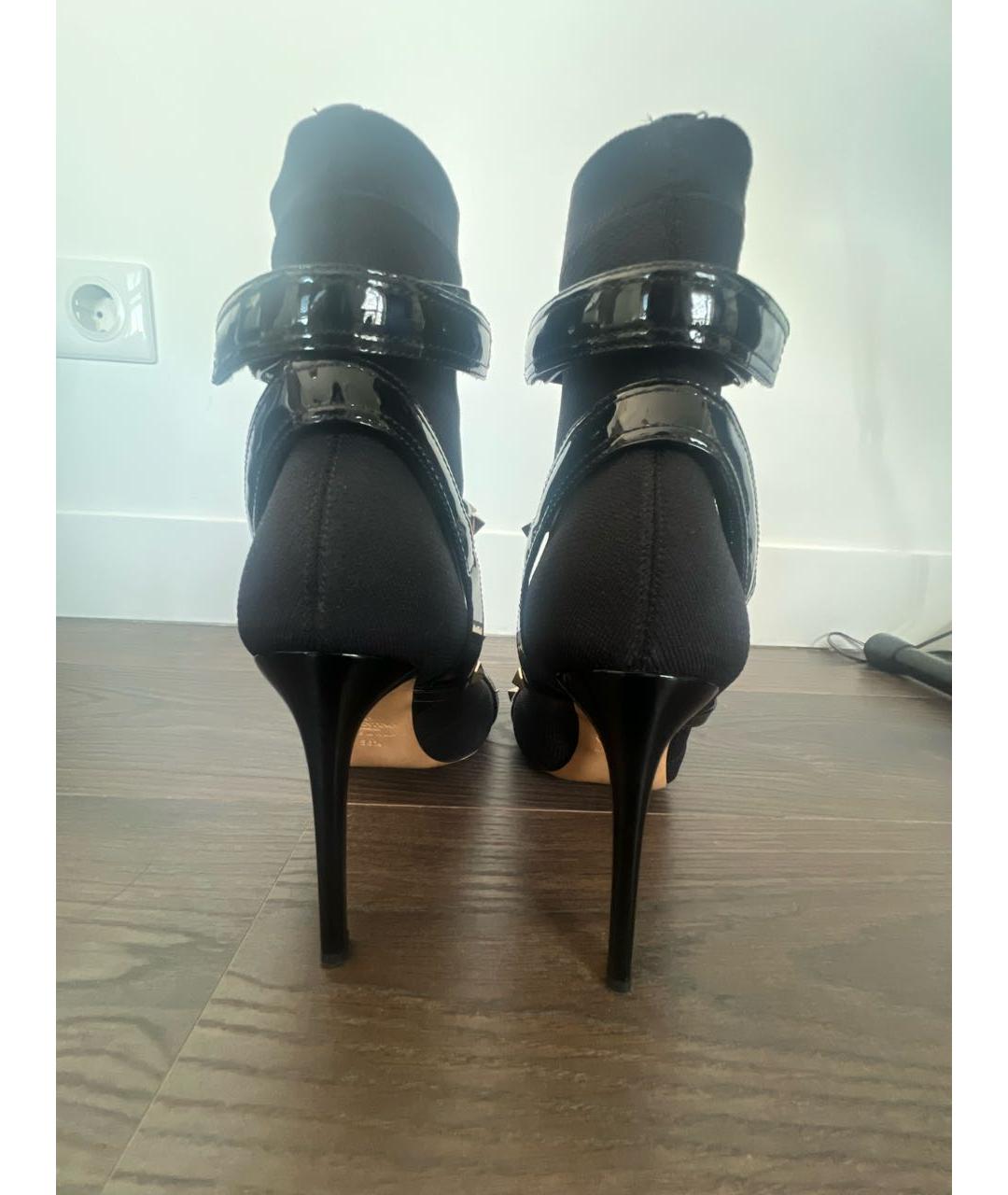 VALENTINO Черные текстильные ботильоны, фото 4