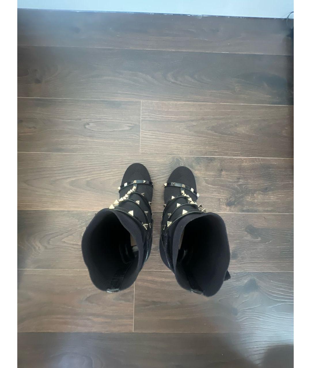 VALENTINO Черные текстильные ботильоны, фото 3