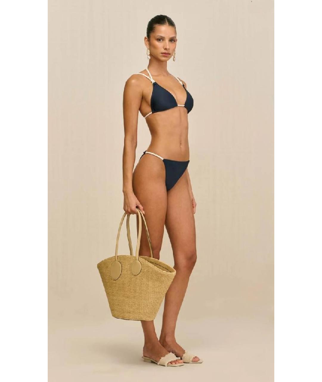 CULT GAIA Бежевая пелетеная пляжная сумка, фото 4