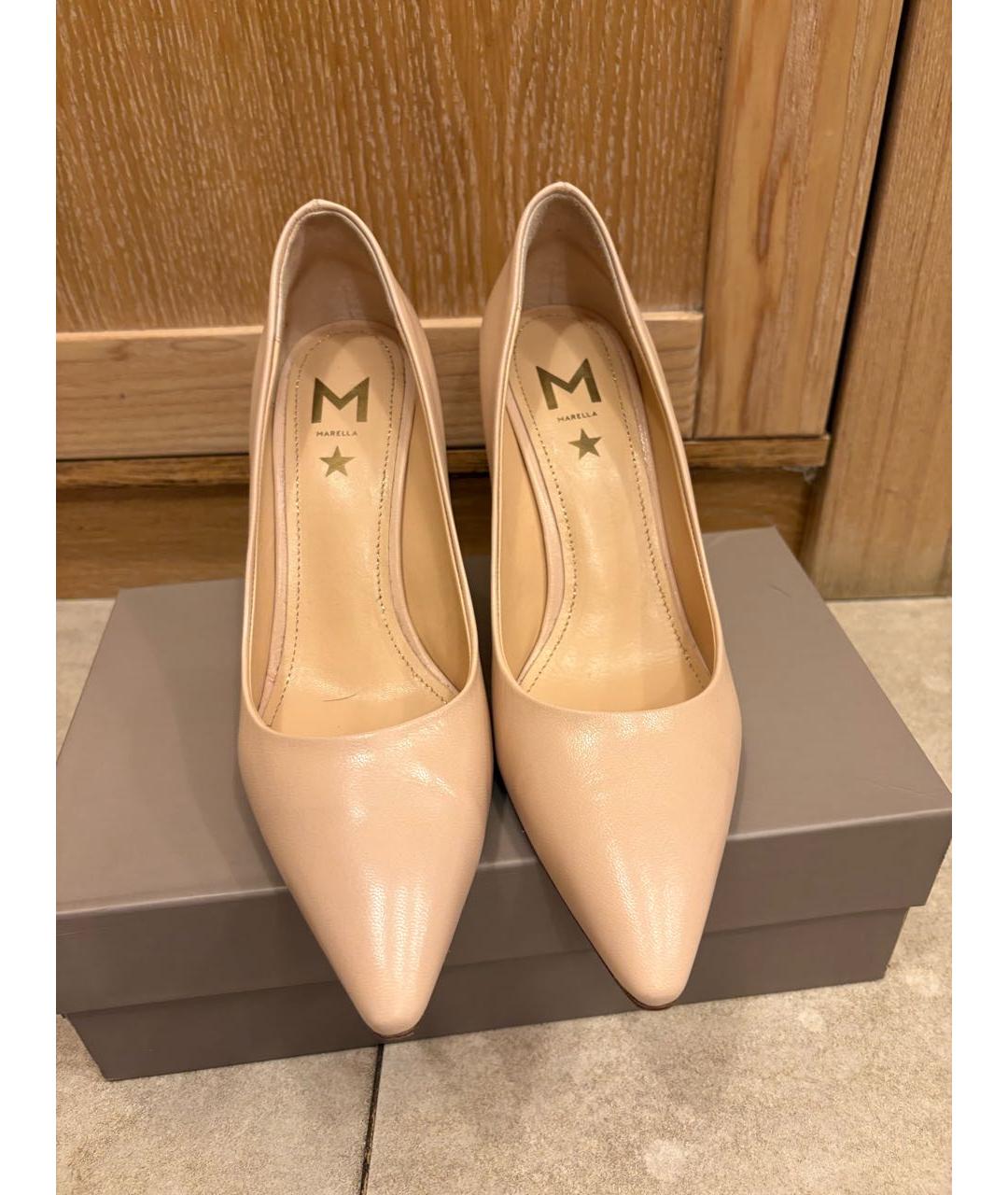 MARCELLA Бежевые кожаные туфли, фото 2