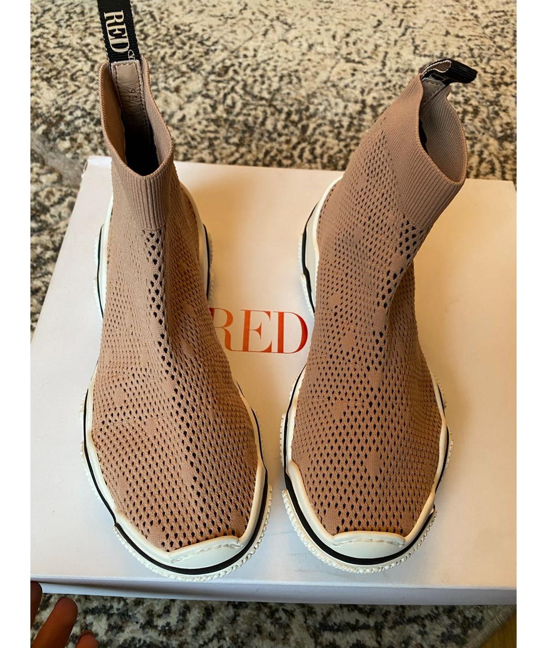 RED VALENTINO Бежевые кроссовки, фото 6