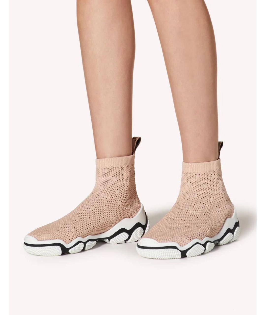 RED VALENTINO Бежевые кроссовки, фото 2