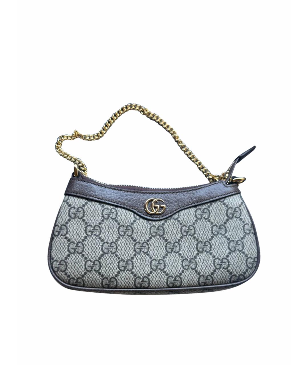 GUCCI Бежевая тканевая сумка с короткими ручками, фото 1