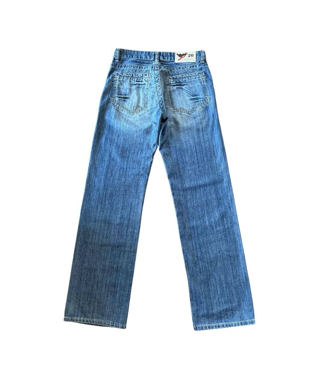 ARMANI JEANS Голубые прямые джинсы, фото 2