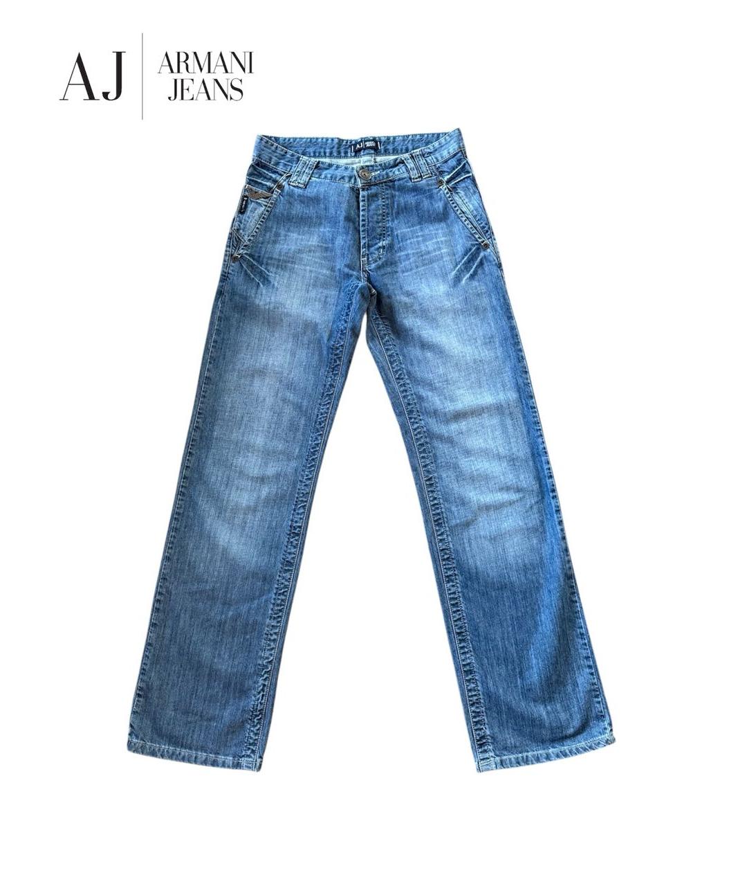 ARMANI JEANS Голубые прямые джинсы, фото 7