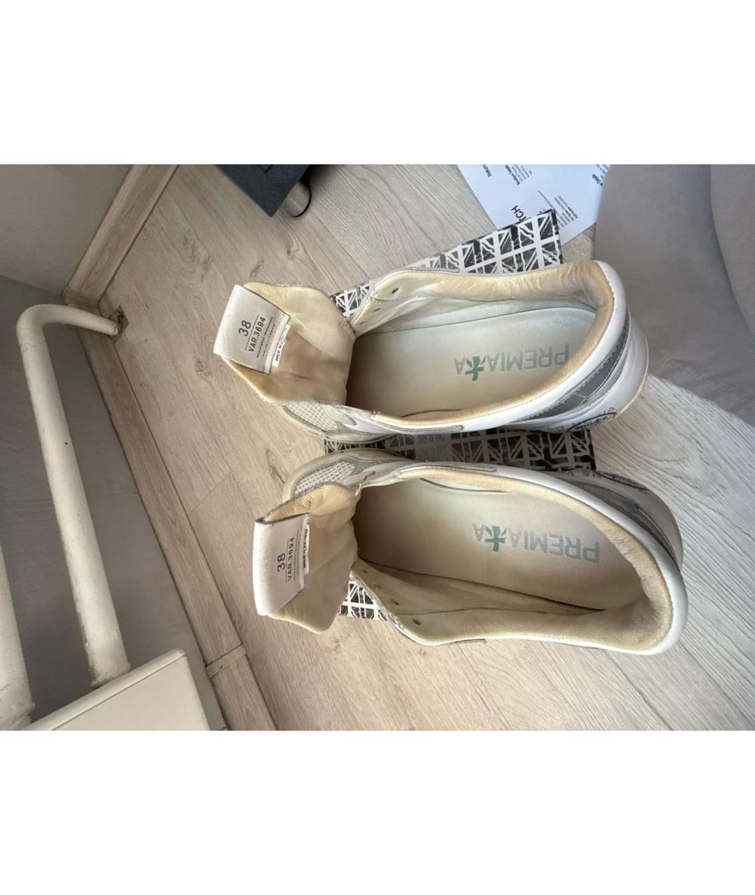 PREMIATA Белые кожаные кроссовки, фото 3