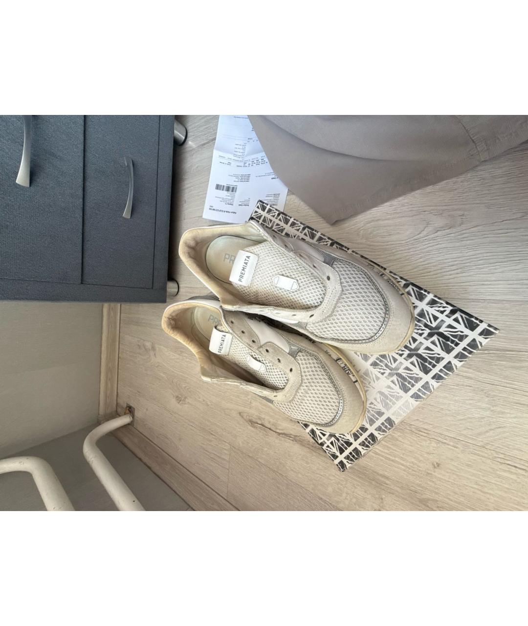 PREMIATA Белые кожаные кроссовки, фото 2