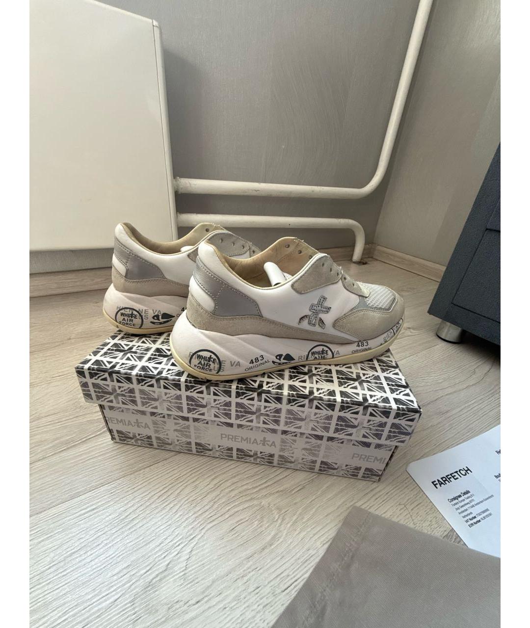 PREMIATA Белые кожаные кроссовки, фото 5