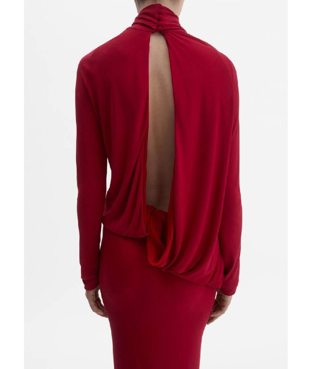 MAGDA BUTRYM Красное вискозное вечернее платье, фото 4