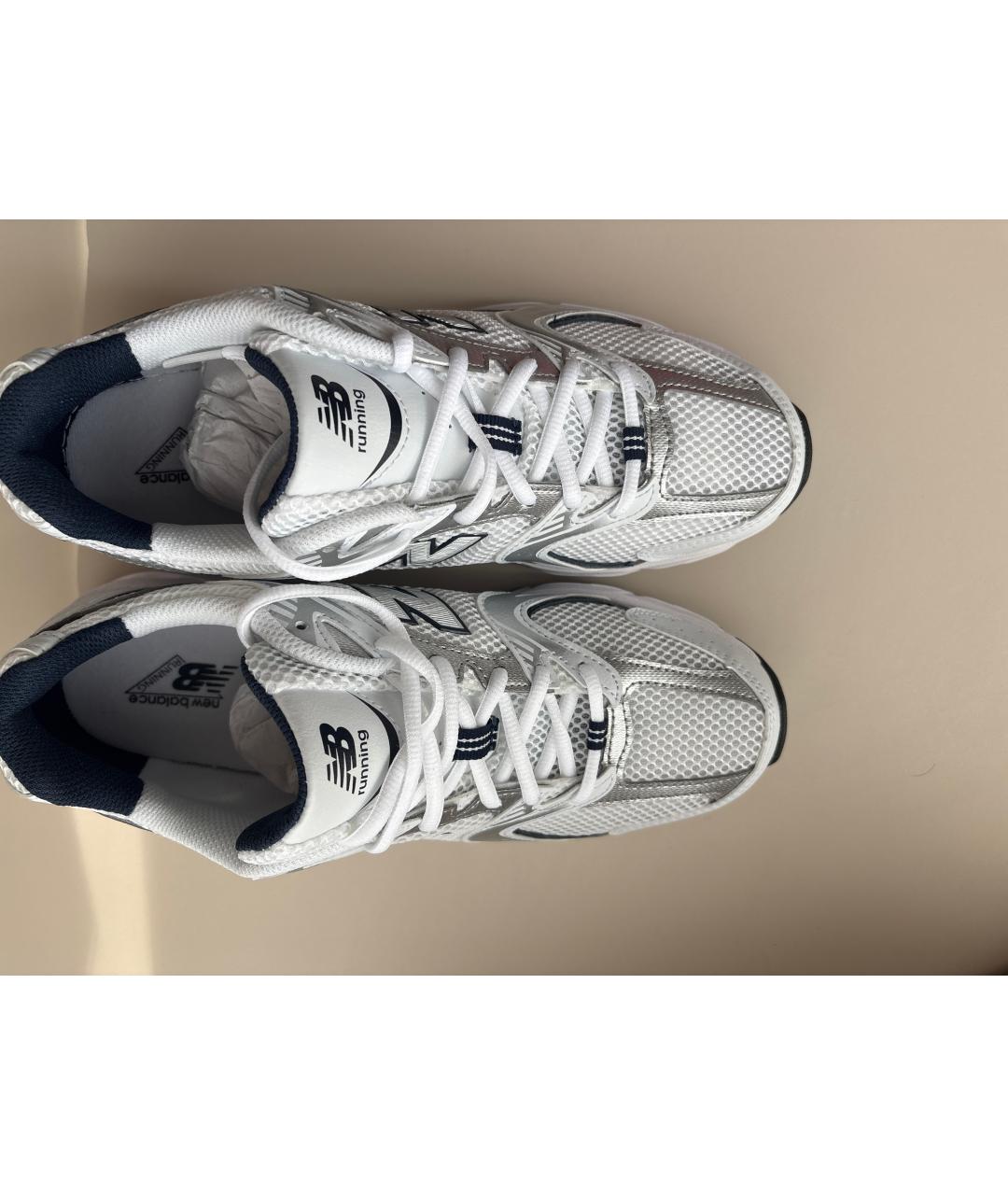 NEW BALANCE Белые текстильные кроссовки, фото 5