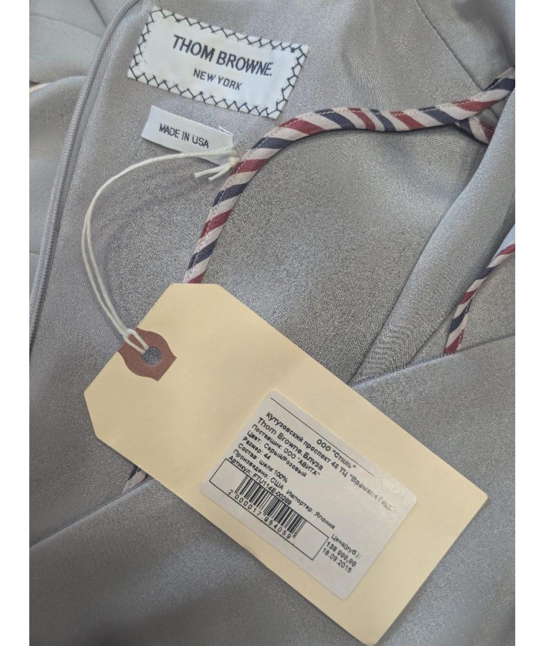 THOM BROWNE Шелковая блузы, фото 9