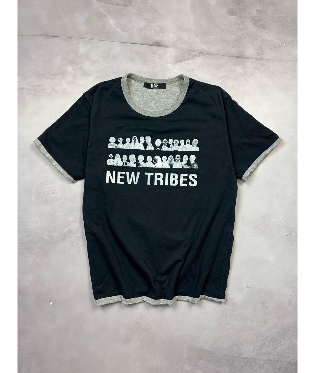 RAF SIMONS Черная хлопковая футболка, фото 9