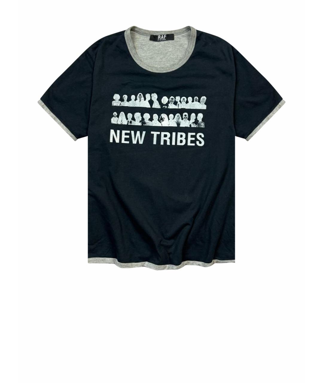 RAF SIMONS Черная хлопковая футболка, фото 1