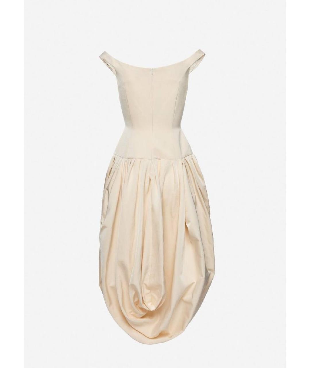 MAGDA BUTRYM Белое шелковое коктейльное платье, фото 7