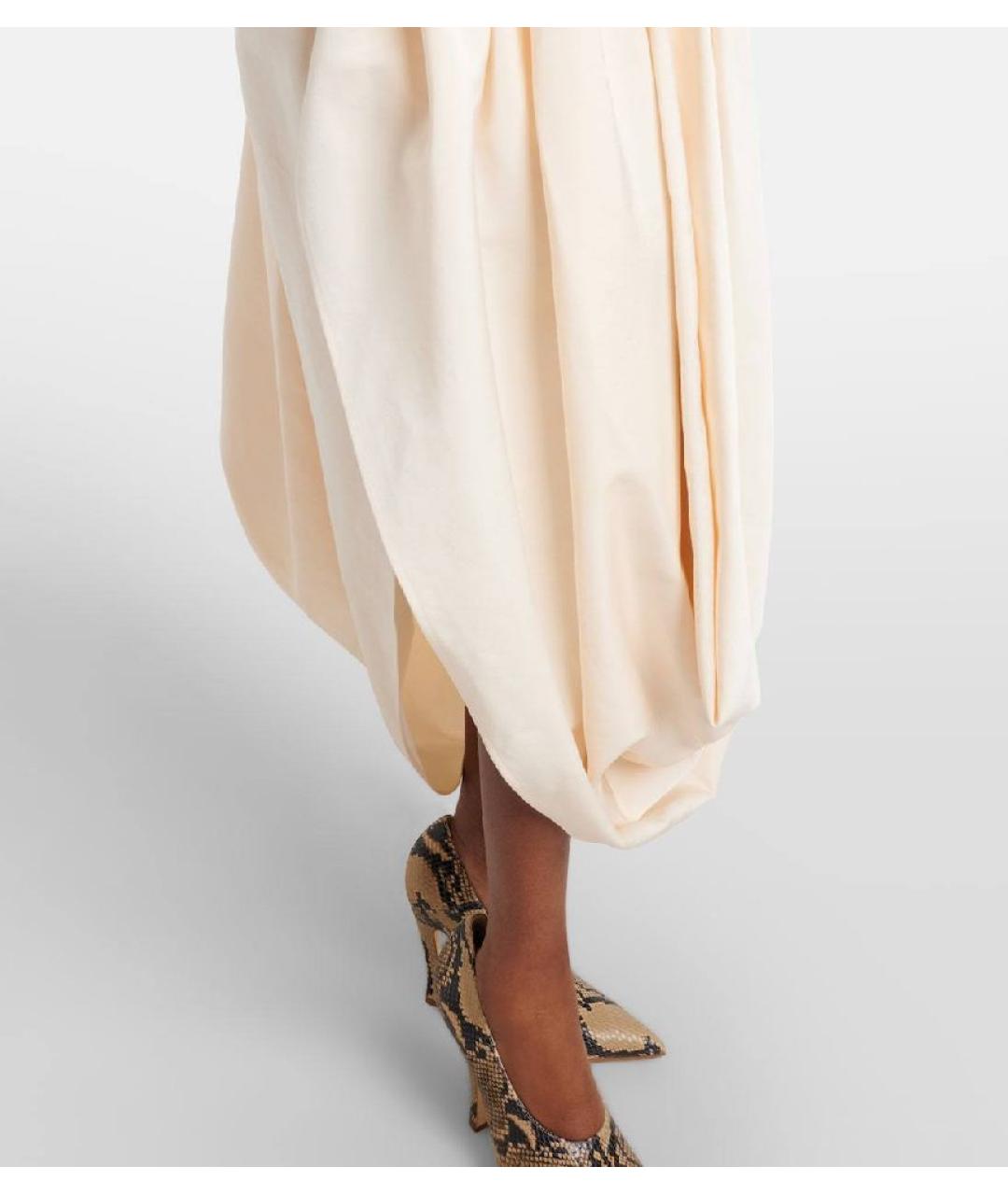 MAGDA BUTRYM Белое шелковое коктейльное платье, фото 6