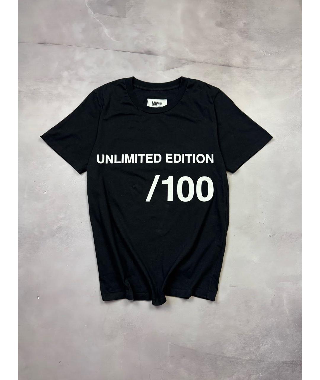 MM6 MAISON MARGIELA Черная хлопковая футболка, фото 9