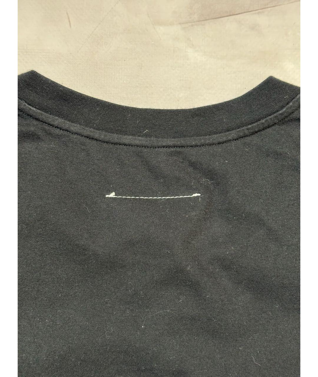 MM6 MAISON MARGIELA Черная хлопковая футболка, фото 4