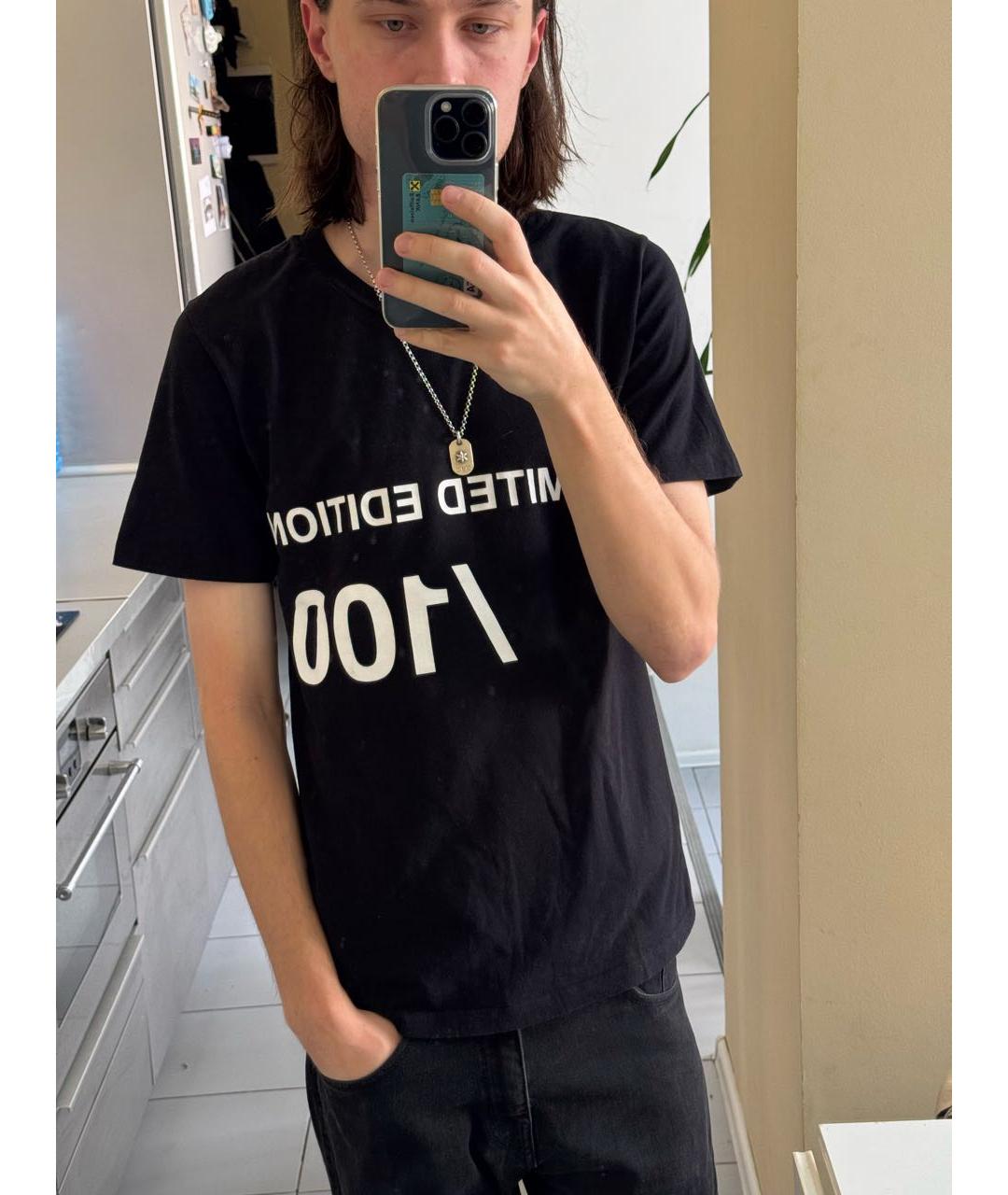 MM6 MAISON MARGIELA Черная хлопковая футболка, фото 8