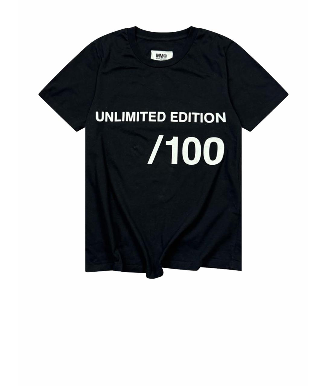 MM6 MAISON MARGIELA Черная хлопковая футболка, фото 1