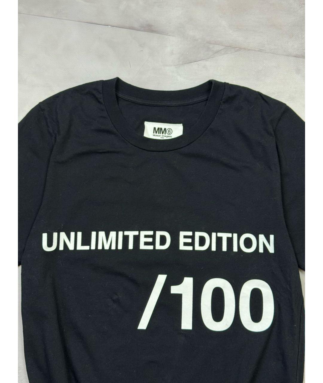 MM6 MAISON MARGIELA Черная хлопковая футболка, фото 2