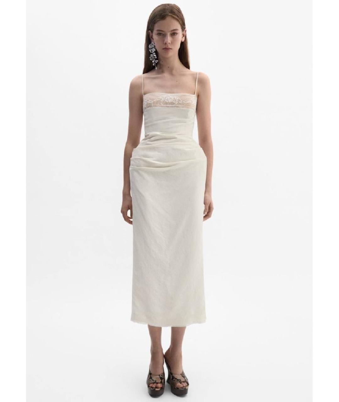 MAGDA BUTRYM Белый шелковый сарафан, фото 6