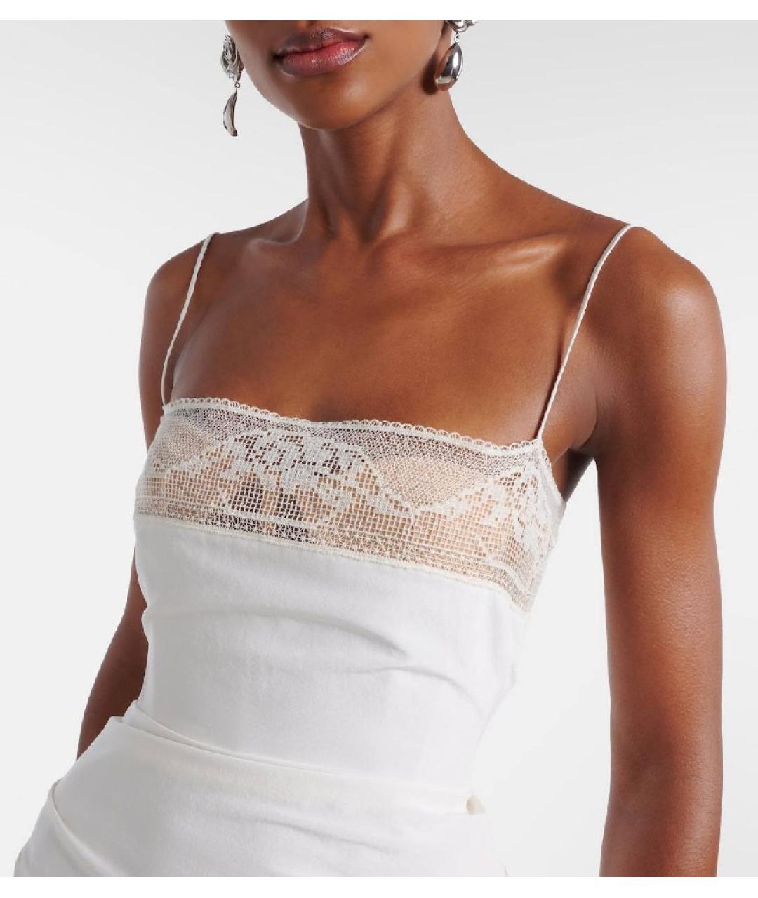 MAGDA BUTRYM Белый шелковый сарафан, фото 4