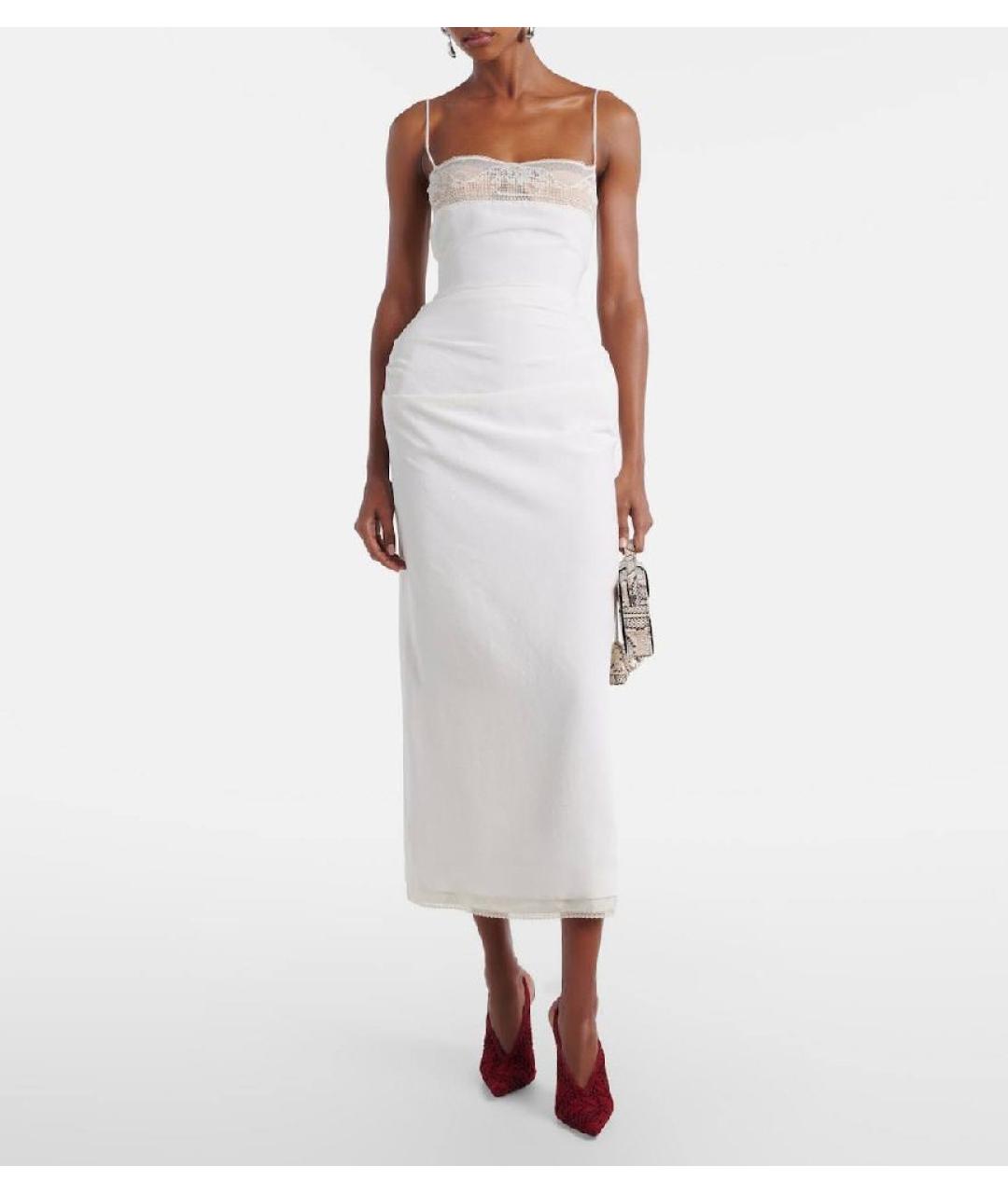 MAGDA BUTRYM Белый шелковый сарафан, фото 2