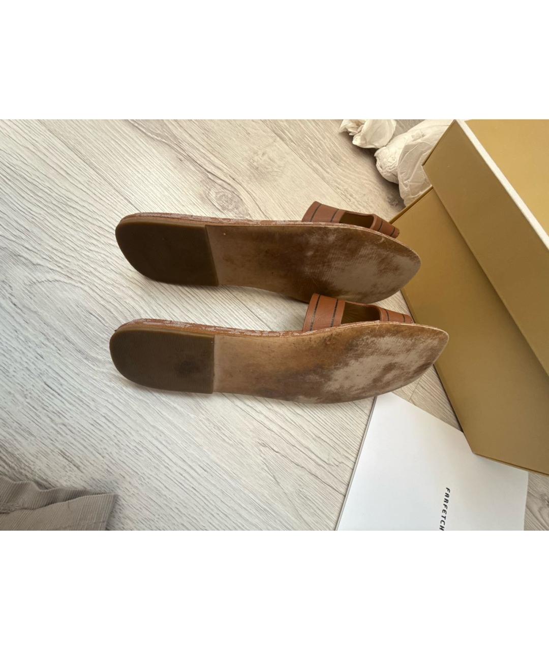 MICHAEL MICHAEL KORS Коричневые кожаные сандалии, фото 4