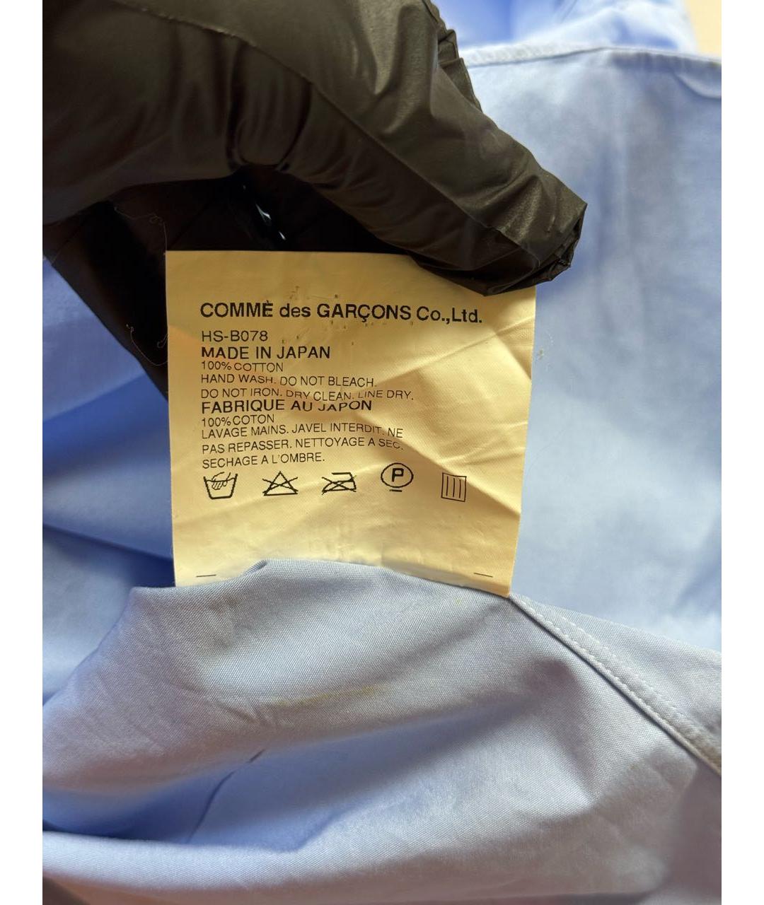 JUNYA WATANABE COMME DES GARÇONS Голубая хлопковая классическая рубашка, фото 7