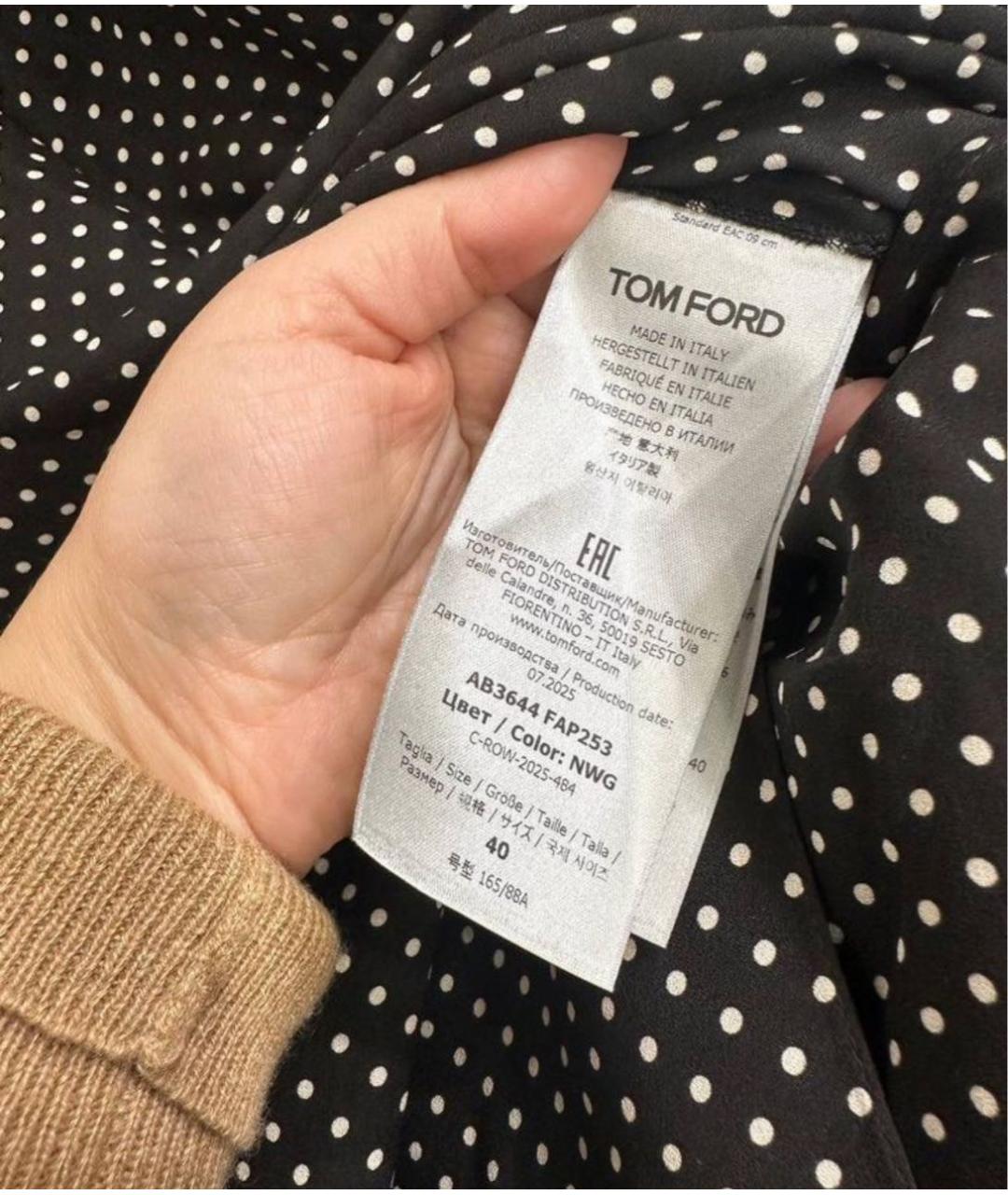 TOM FORD Черное шелковое коктейльное платье, фото 5