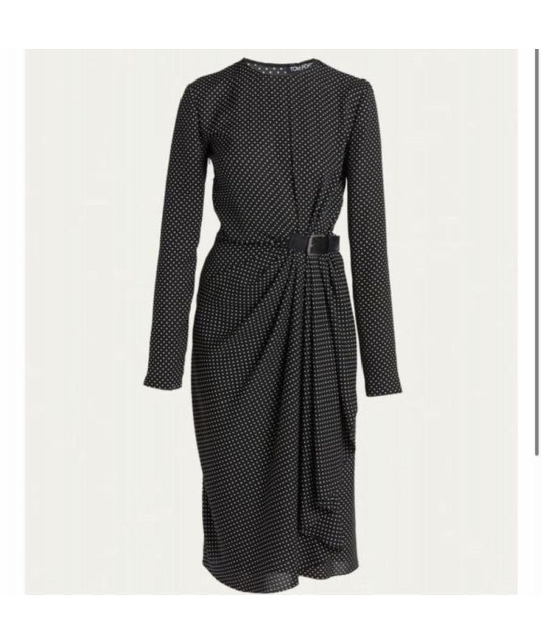 TOM FORD Черное шелковое коктейльное платье, фото 7