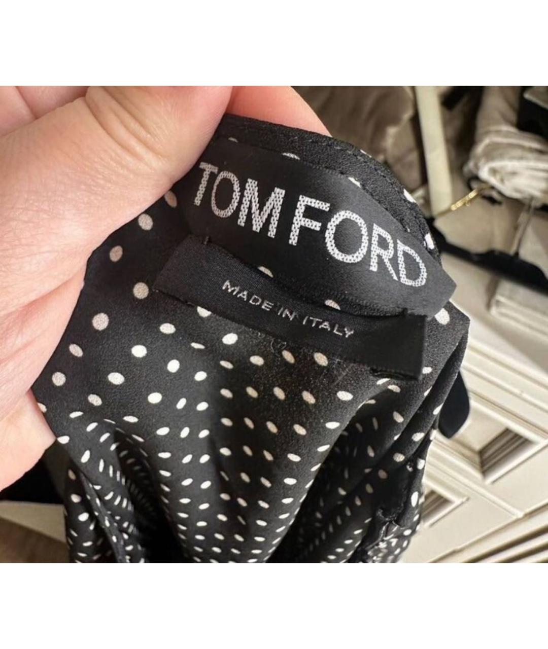 TOM FORD Черное шелковое коктейльное платье, фото 4