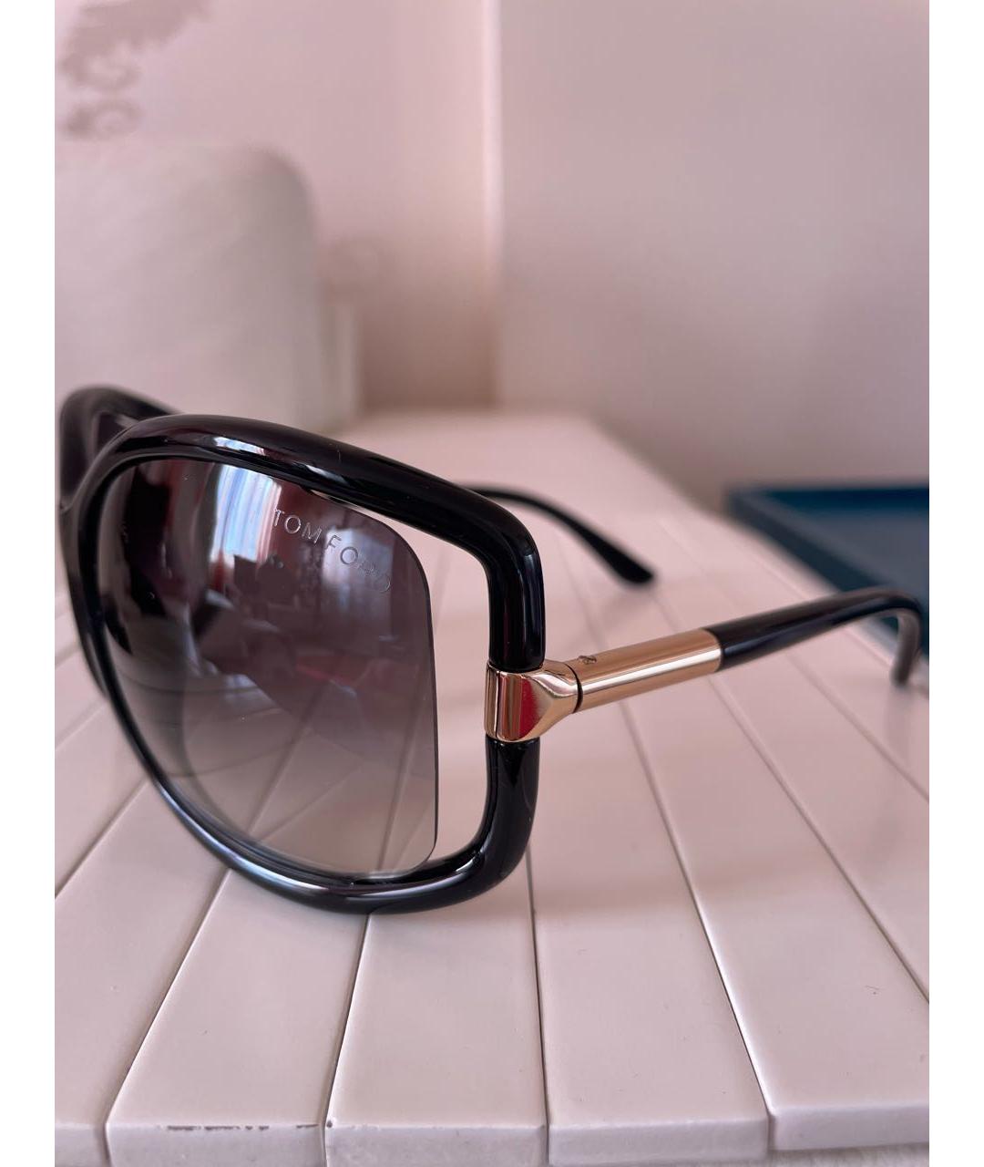 TOM FORD Черные пластиковые солнцезащитные очки, фото 3