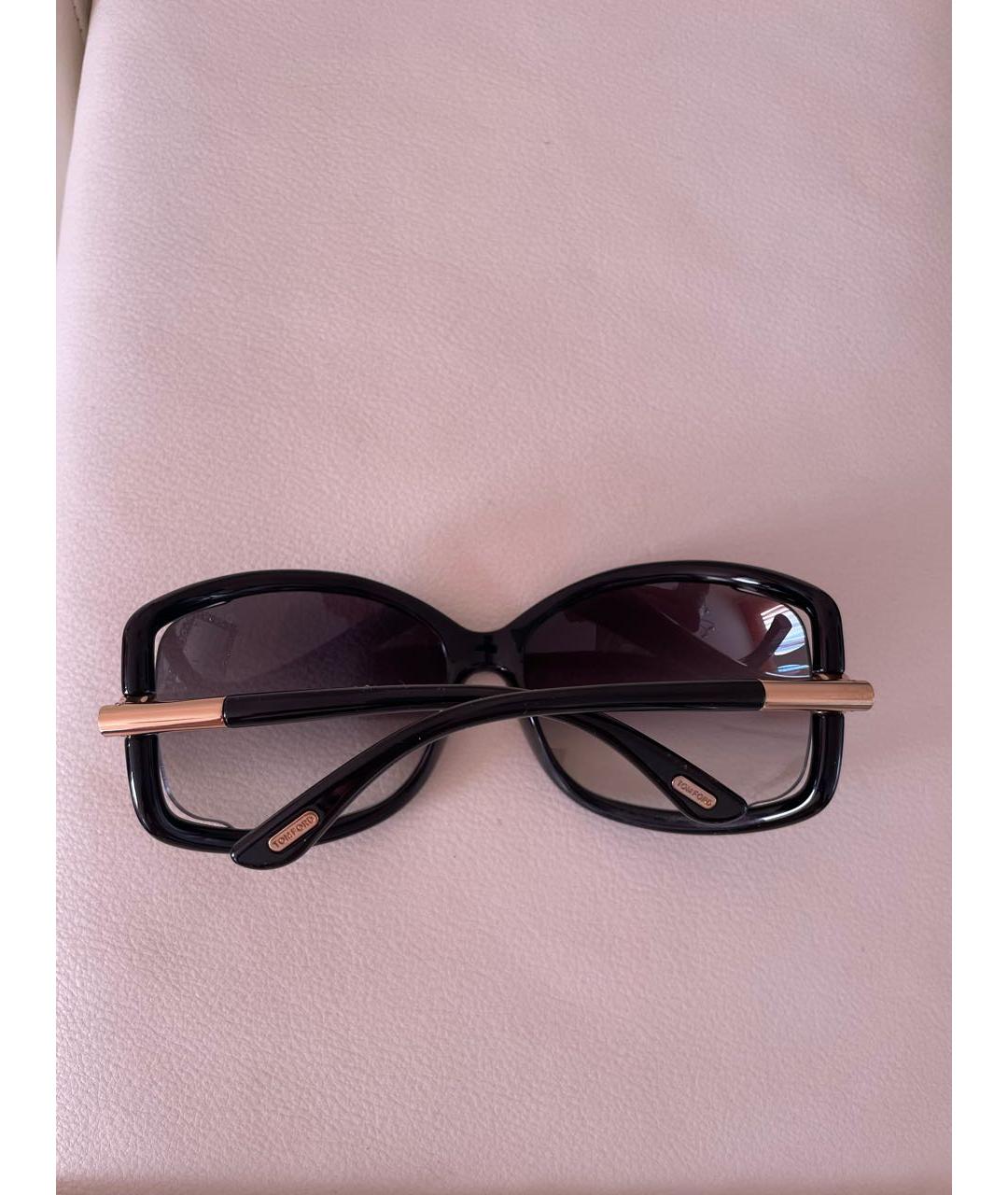 TOM FORD Черные пластиковые солнцезащитные очки, фото 5