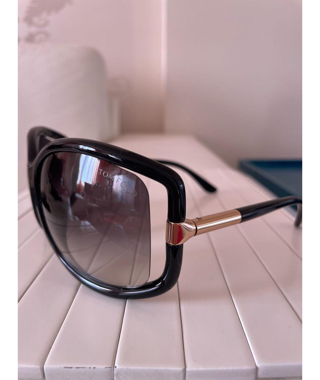 TOM FORD Черные пластиковые солнцезащитные очки, фото 2