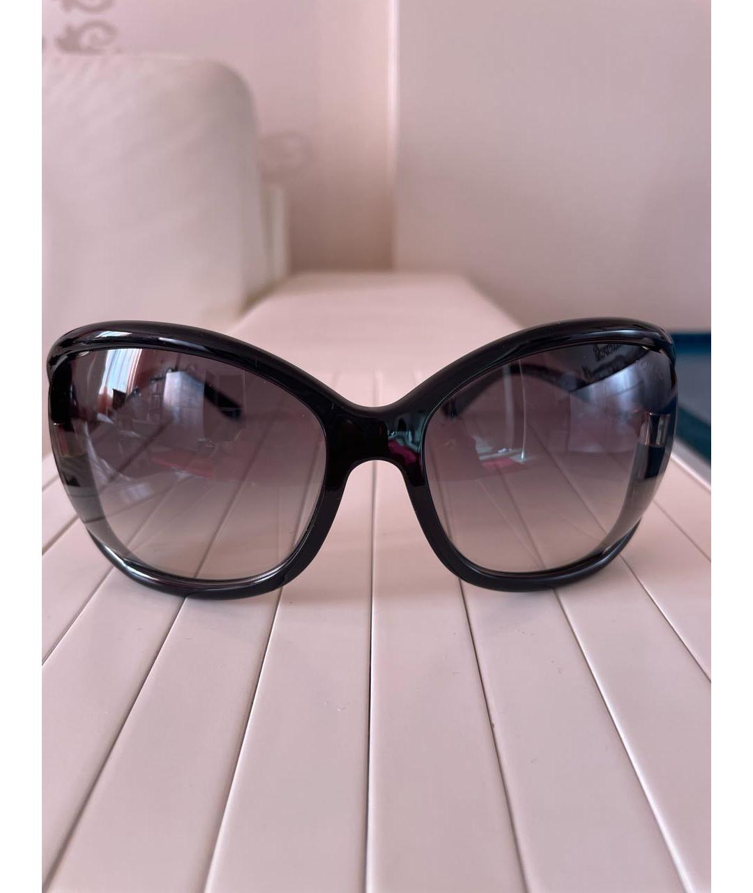 TOM FORD Черные пластиковые солнцезащитные очки, фото 9