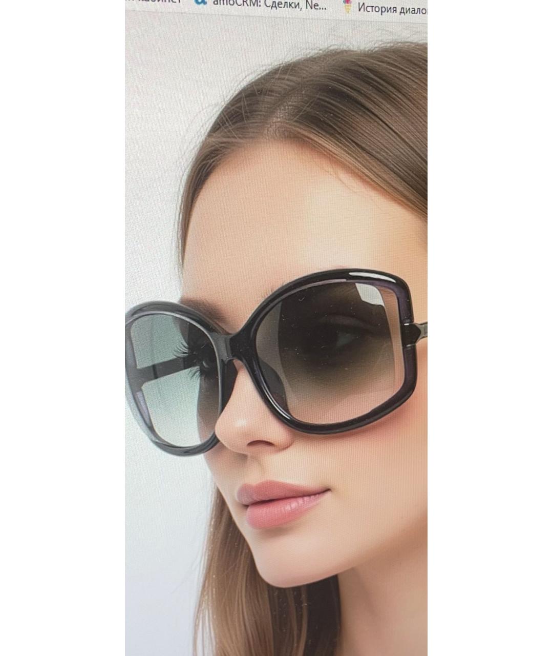 TOM FORD Черные пластиковые солнцезащитные очки, фото 8