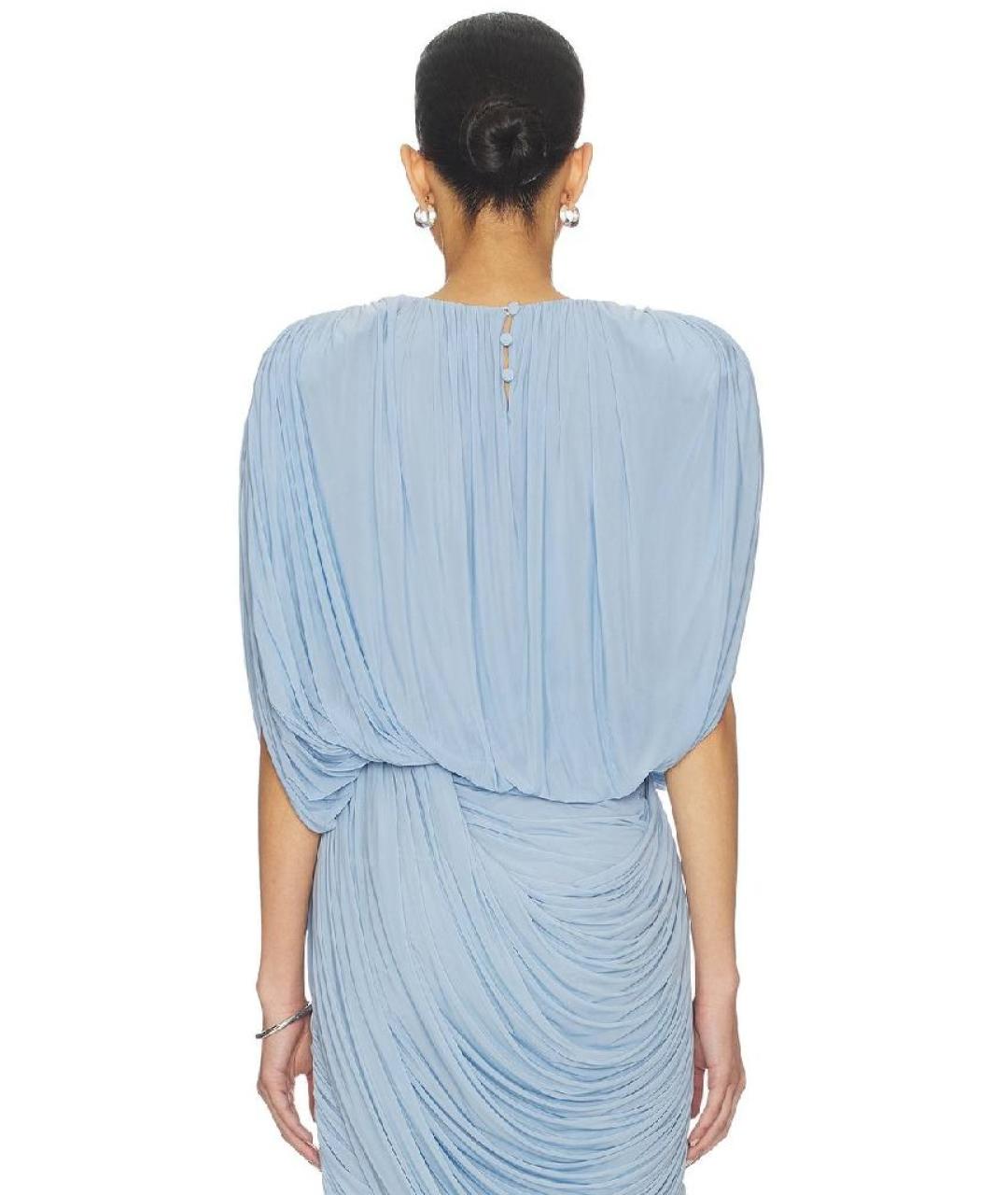 MAGDA BUTRYM Голубой вискозный костюм с юбками, фото 3